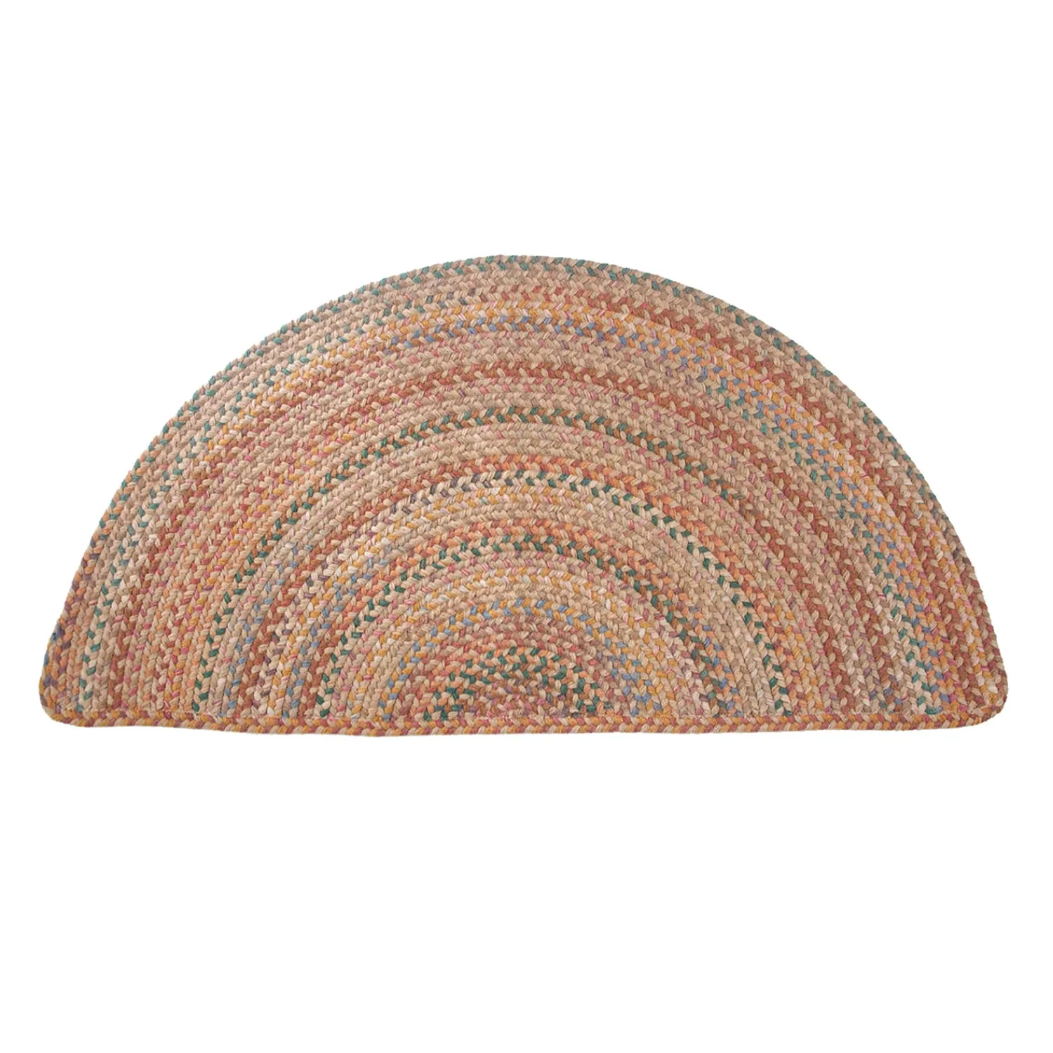 Plow & Hearth Area Rugs|Hearth Rugs>Blue Ridge Half Round Wool Braided Rug, 2' x 4'