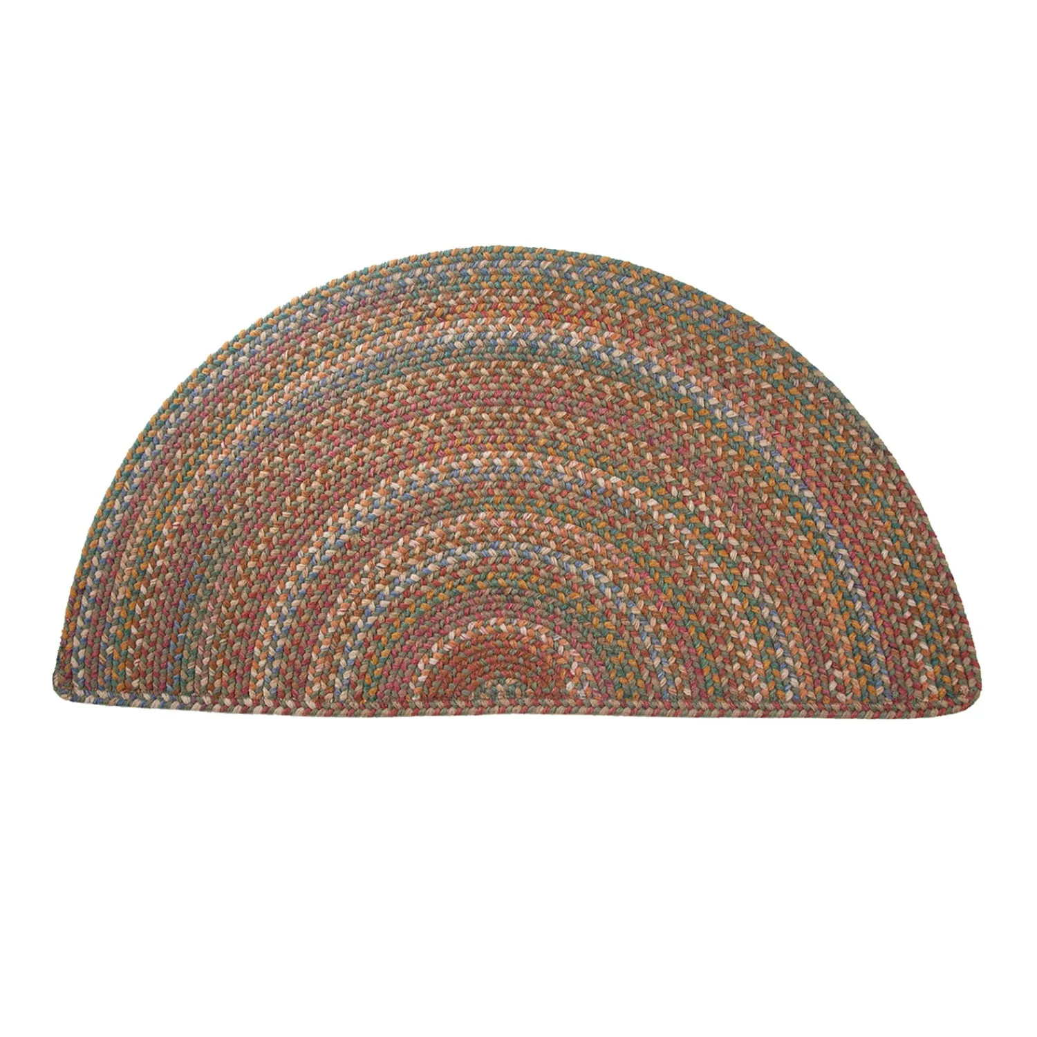Plow & Hearth Area Rugs|Hearth Rugs>Blue Ridge Half Round Wool Braided Rug, 2' x 4'