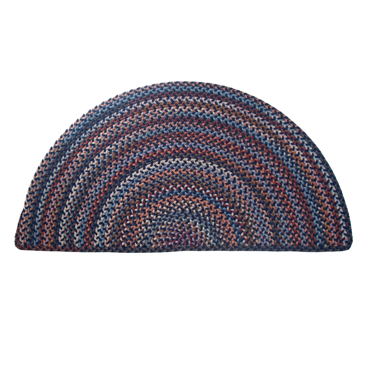 Plow & Hearth Area Rugs|Hearth Rugs>Blue Ridge Half Round Wool Braided Rug, 2' x 4'