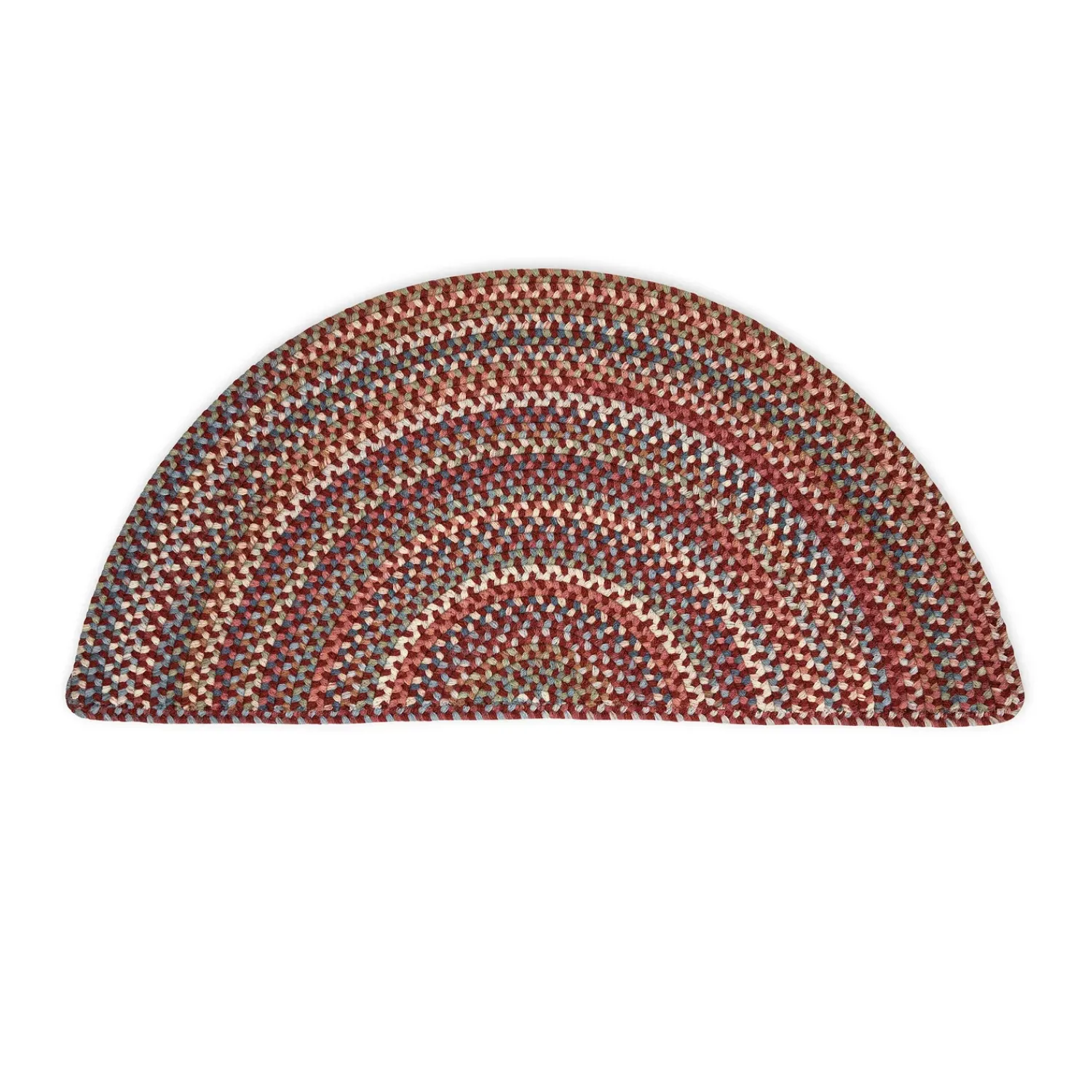 Plow & Hearth Area Rugs|Hearth Rugs>Blue Ridge Half Round Wool Braided Rug, 2' x 4'