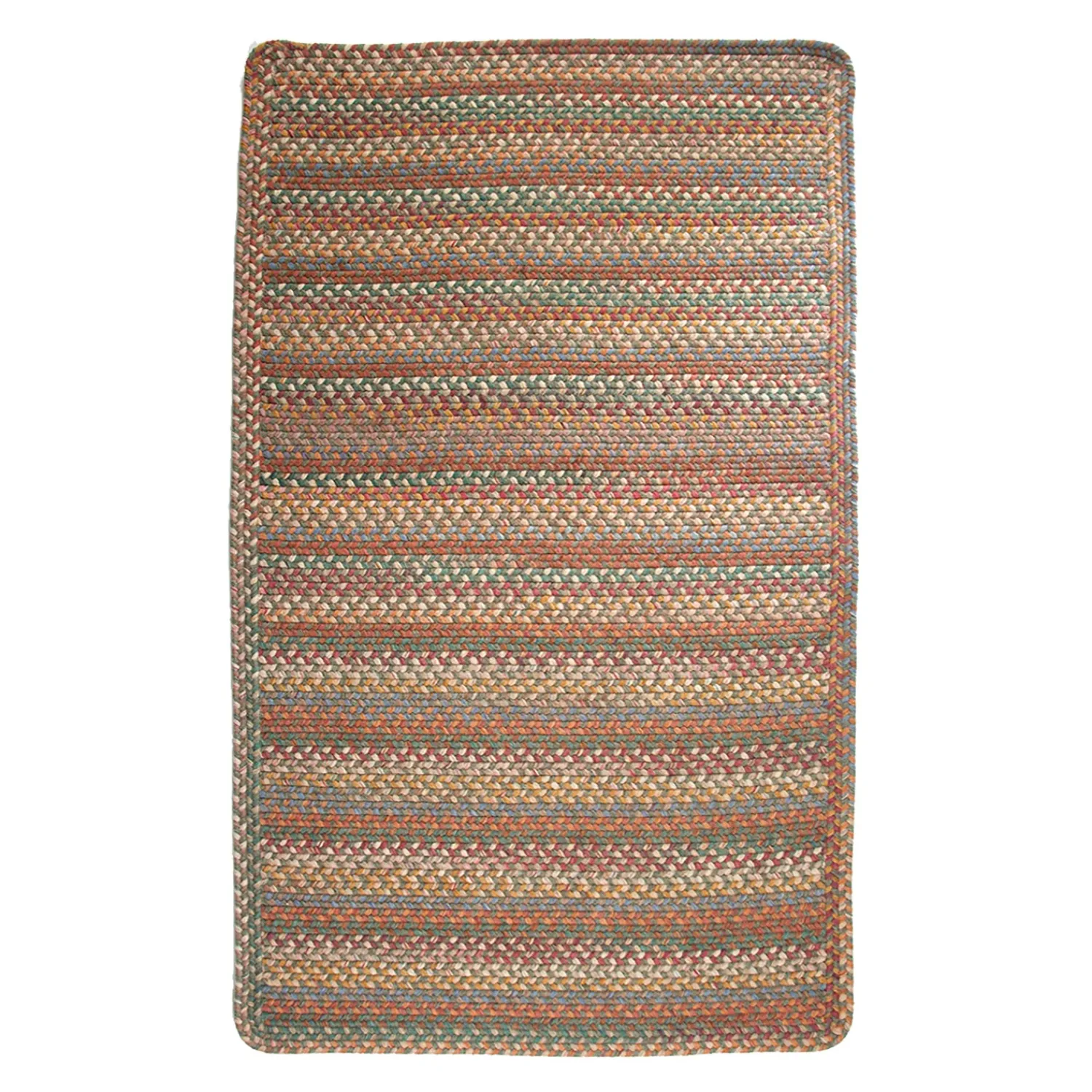 Plow & Hearth Area Rugs|Hearth Rugs>Blue Ridge Rectangle Wool Braided Rug, 2' x 3'