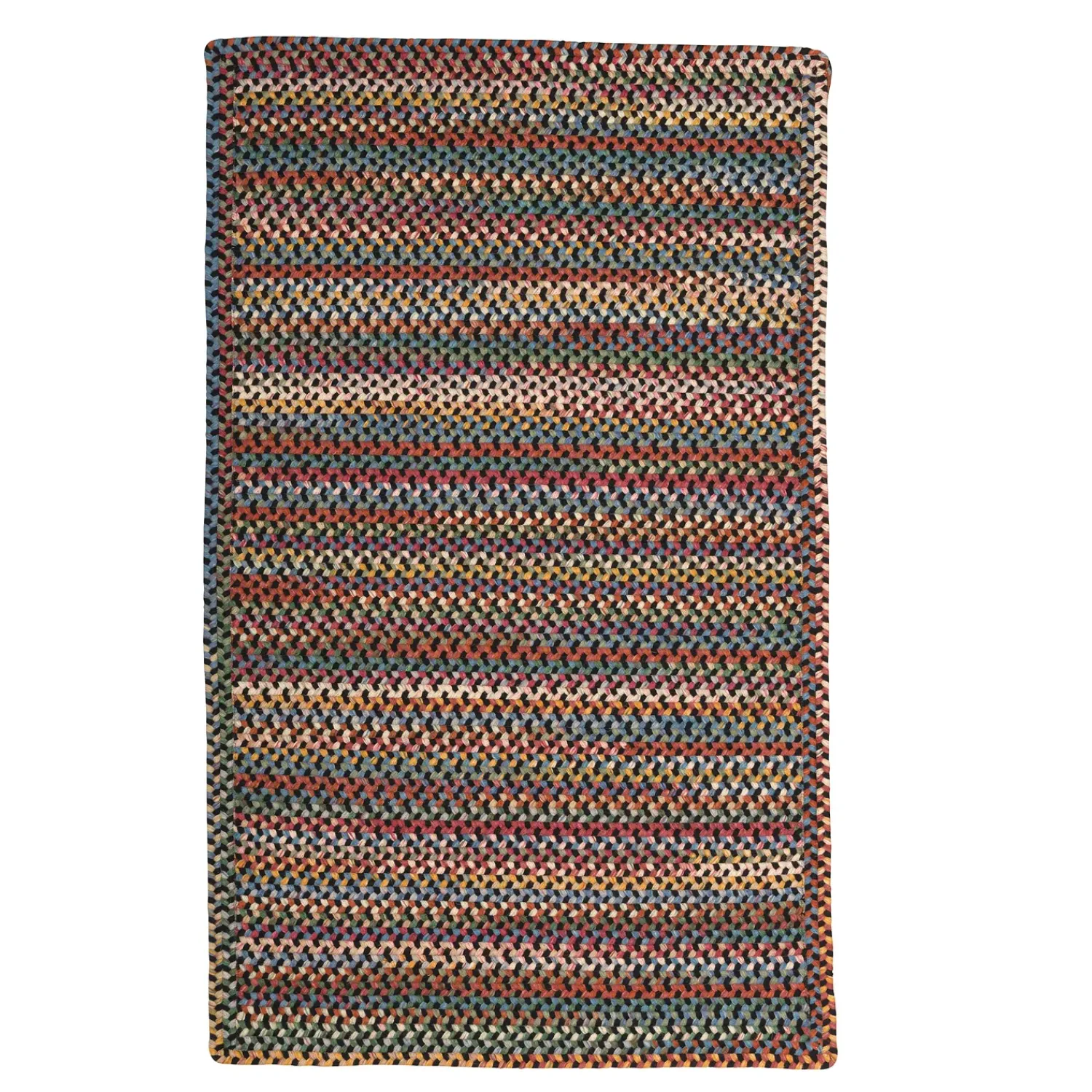 Plow & Hearth Area Rugs|Hearth Rugs>Blue Ridge Rectangle Wool Braided Rug, 2' x 3'