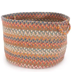 Plow & Hearth Area Rugs>Blue Ridge Wool Braided Basket, 18"dia. x 12"H