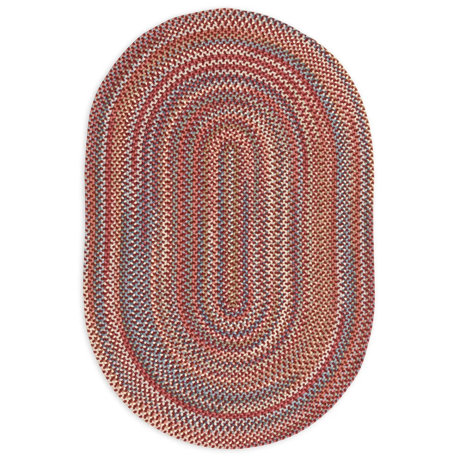 Plow & Hearth Braided Rugs|Area Rugs>Blue Ridge Wool Oval Braided Rug, 3' x 5'