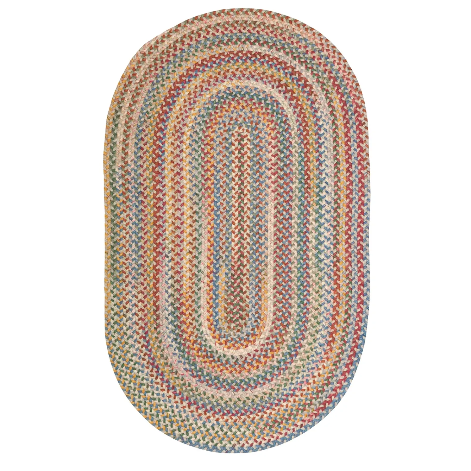 Plow & Hearth Runners|Area Rugs>Blue Ridge Wool Oval Braided Rug, 2'3" x 8' Runner