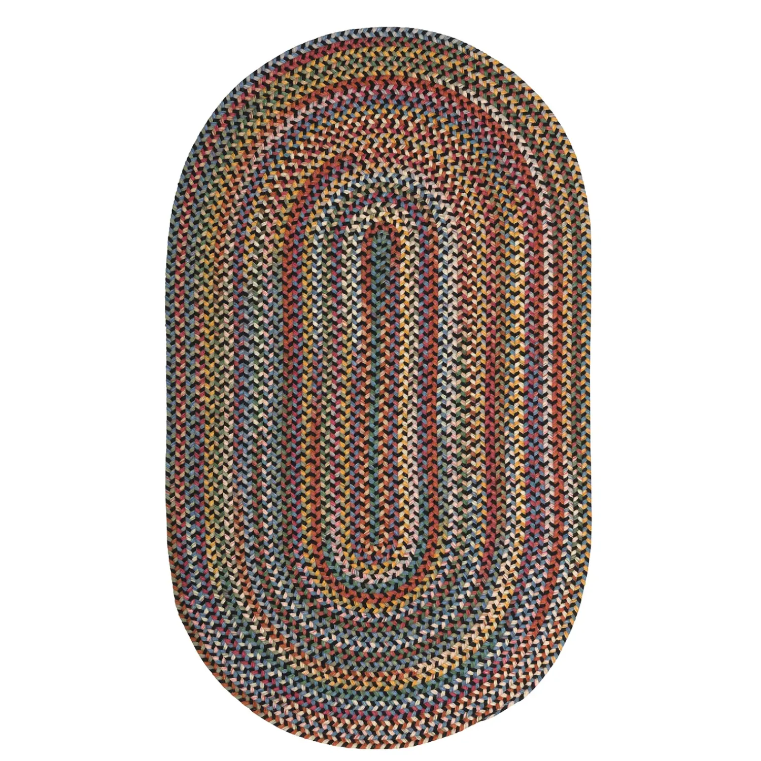 Plow & Hearth Area Rugs|Braided Rugs>Blue Ridge Wool Oval Braided Rug, 7' x 9'