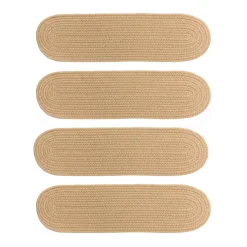 Plow & Hearth Stair Treads|Braided Rugs>Blue Ridge Wool Oval Braided Stair Treads, Set of 4