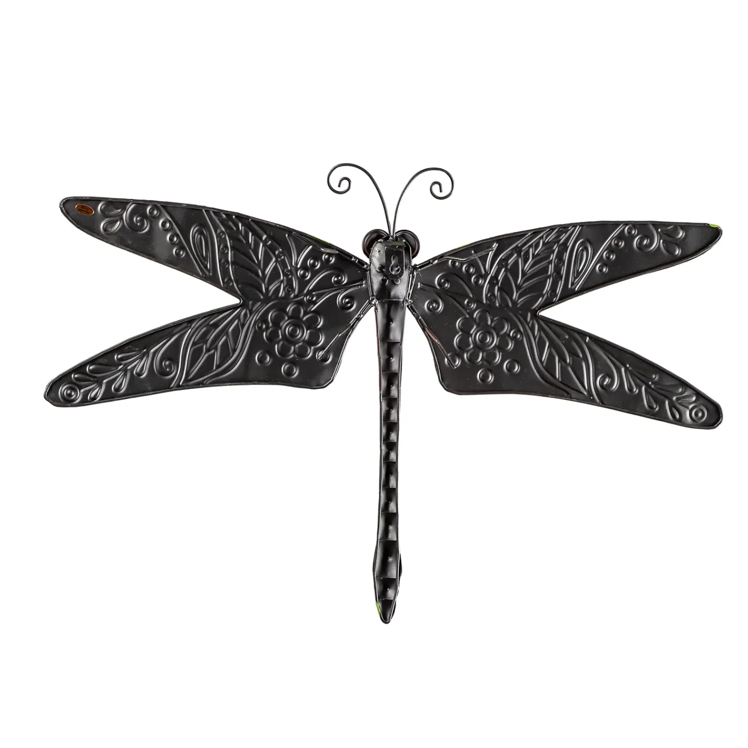 Plow & Hearth Outdoor Wall Art|Wall Art>Boho Dragonfly in Cream and Green Multi