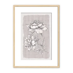 Plow & Hearth Wall Art>Botanical Linen I Framed Wall Art Painting