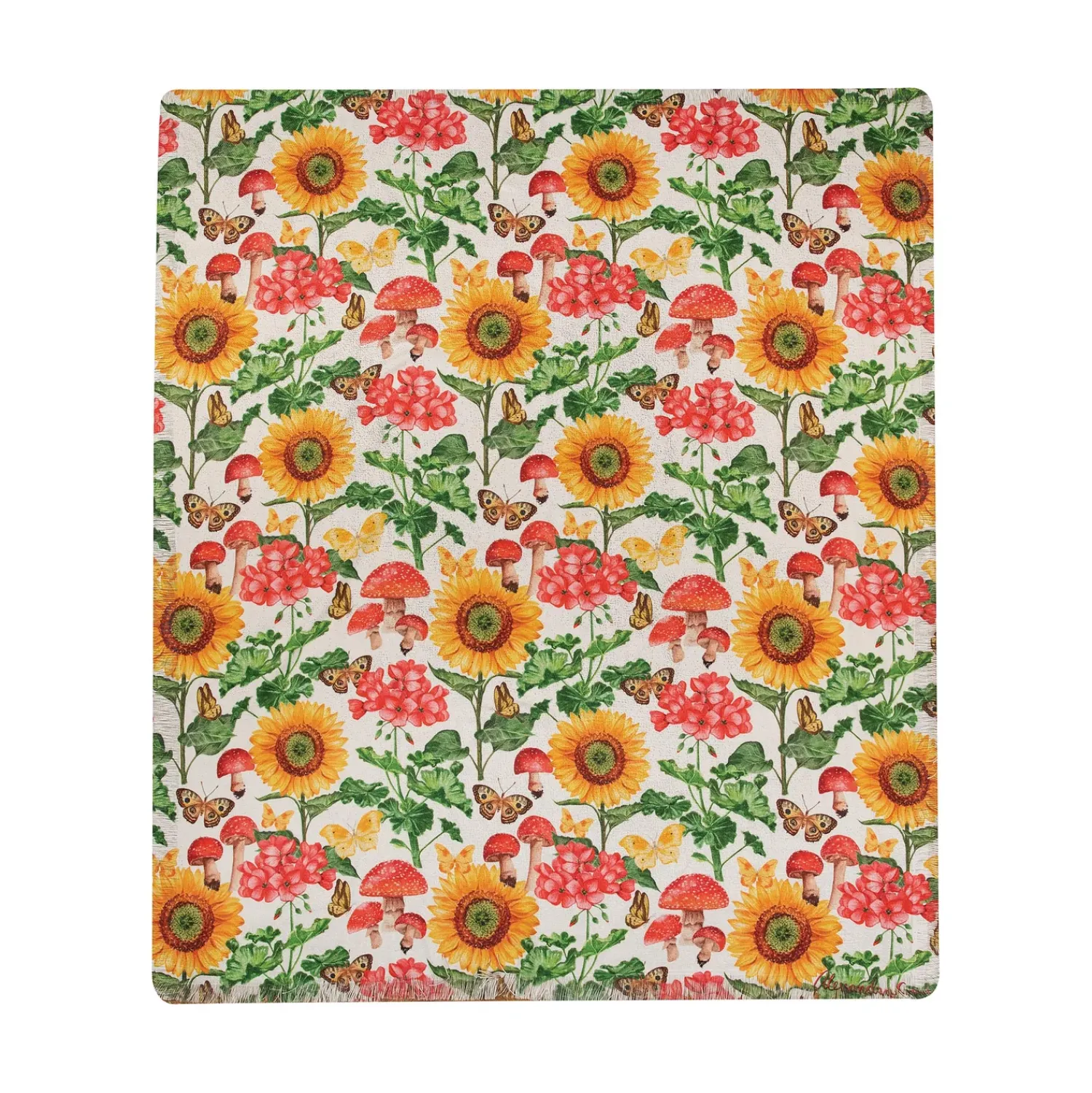 Plow & Hearth Throws & Blankets>Botanicals and Butterflies Throw