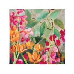 Plow & Hearth Wall Art>Bouquet for My Rebel Heart" Outdoor Canvas Wall Décor, 24" H x 24" L