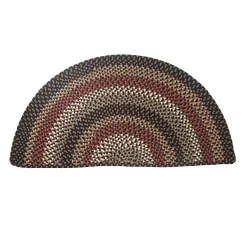 Plow & Hearth Area Rugs>Braided Polypro Roanoke Half Round Rug , 2' x 4'