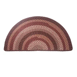 Plow & Hearth Area Rugs>Braided Polypro Roanoke Half Round Rug , 2' x 4'