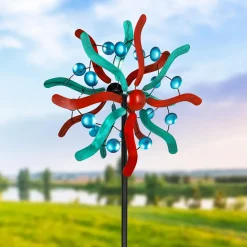 Plow & Hearth Wind Spinners>Bubbles Metal Wind Spinner