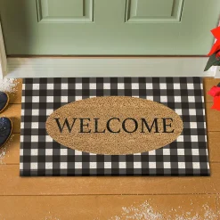Plow & Hearth Coir Mats>Buffalo Check Welcome Coir Mat