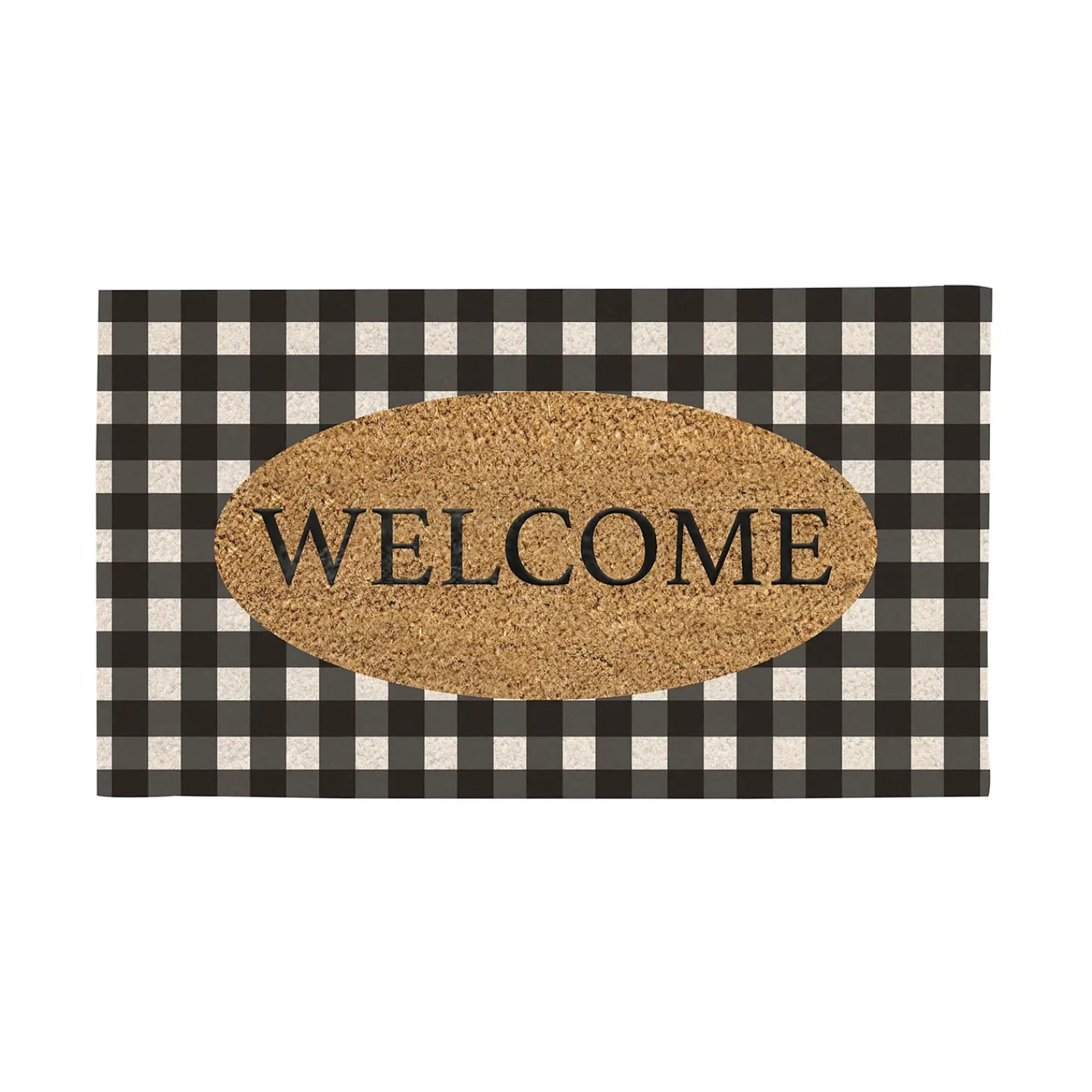 Plow & Hearth Coir Mats>Buffalo Check Welcome Coir Mat