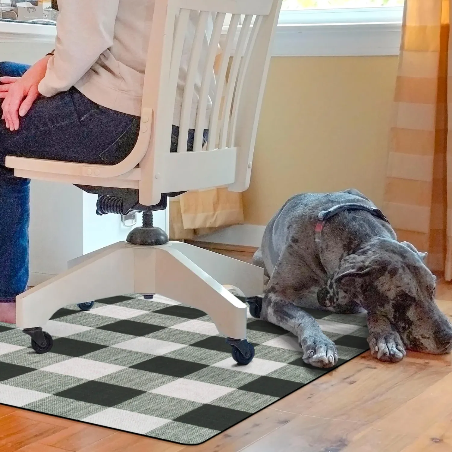 Plow & Hearth Area Rugs>Buffalo Plaid Chair Mat
