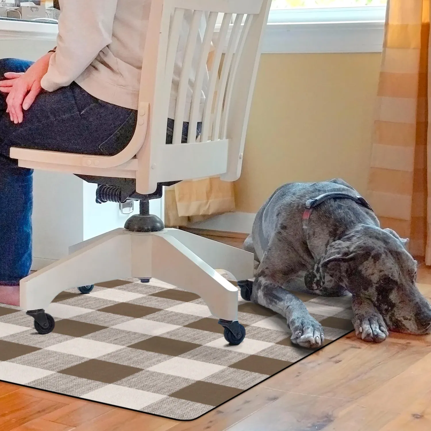 Plow & Hearth Area Rugs>Buffalo Plaid Chair Mat
