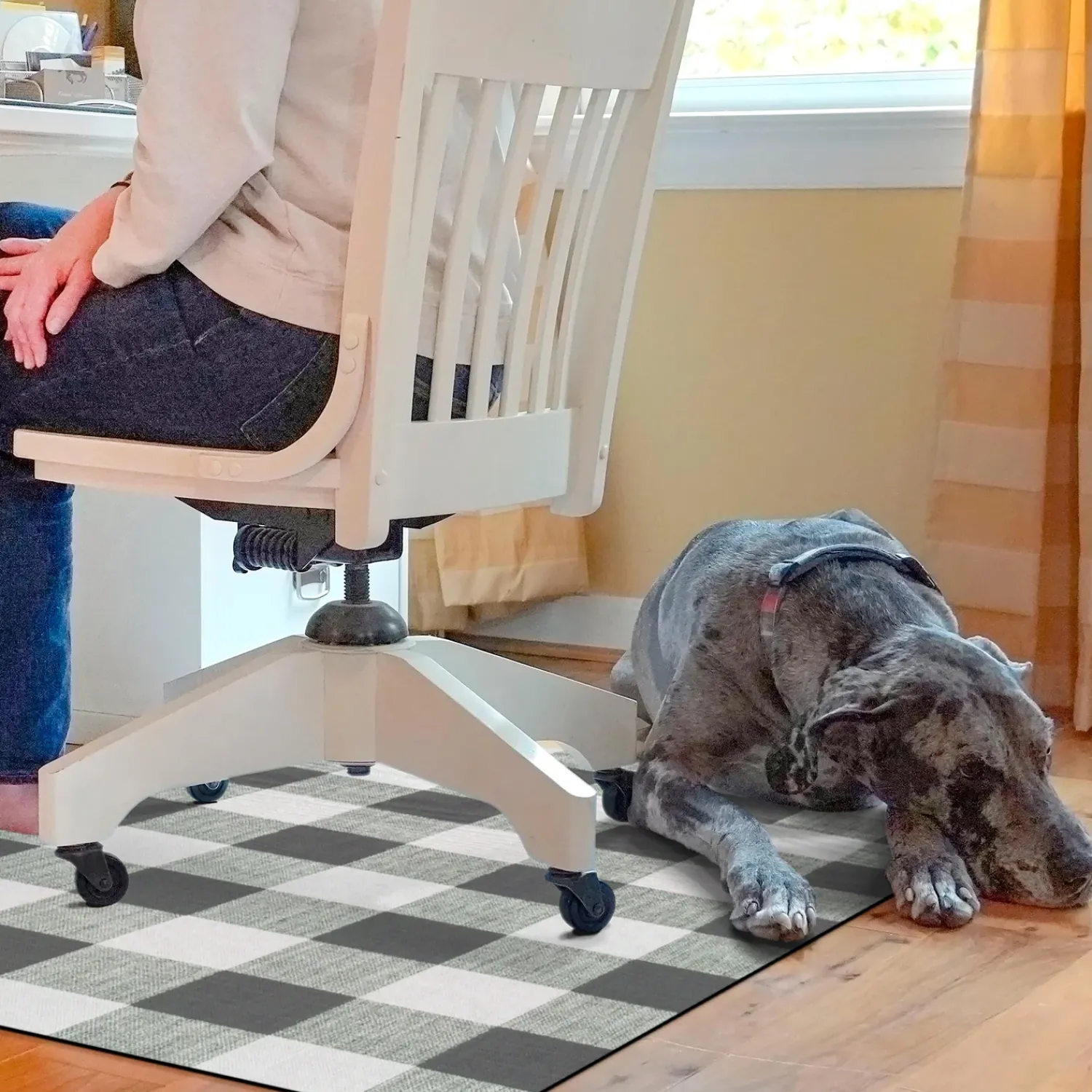 Plow & Hearth Area Rugs>Buffalo Plaid Chair Mat