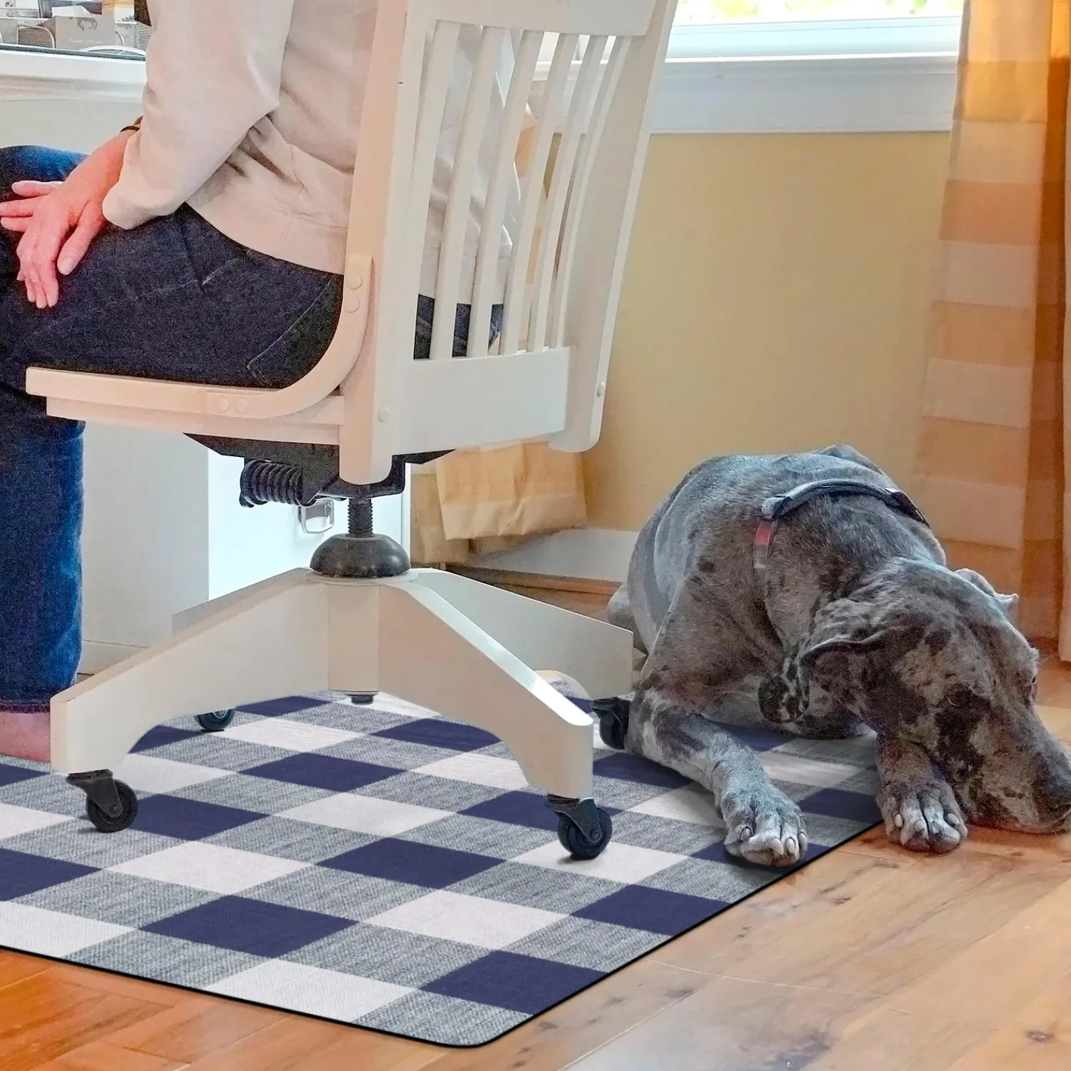 Plow & Hearth Area Rugs>Buffalo Plaid Chair Mat