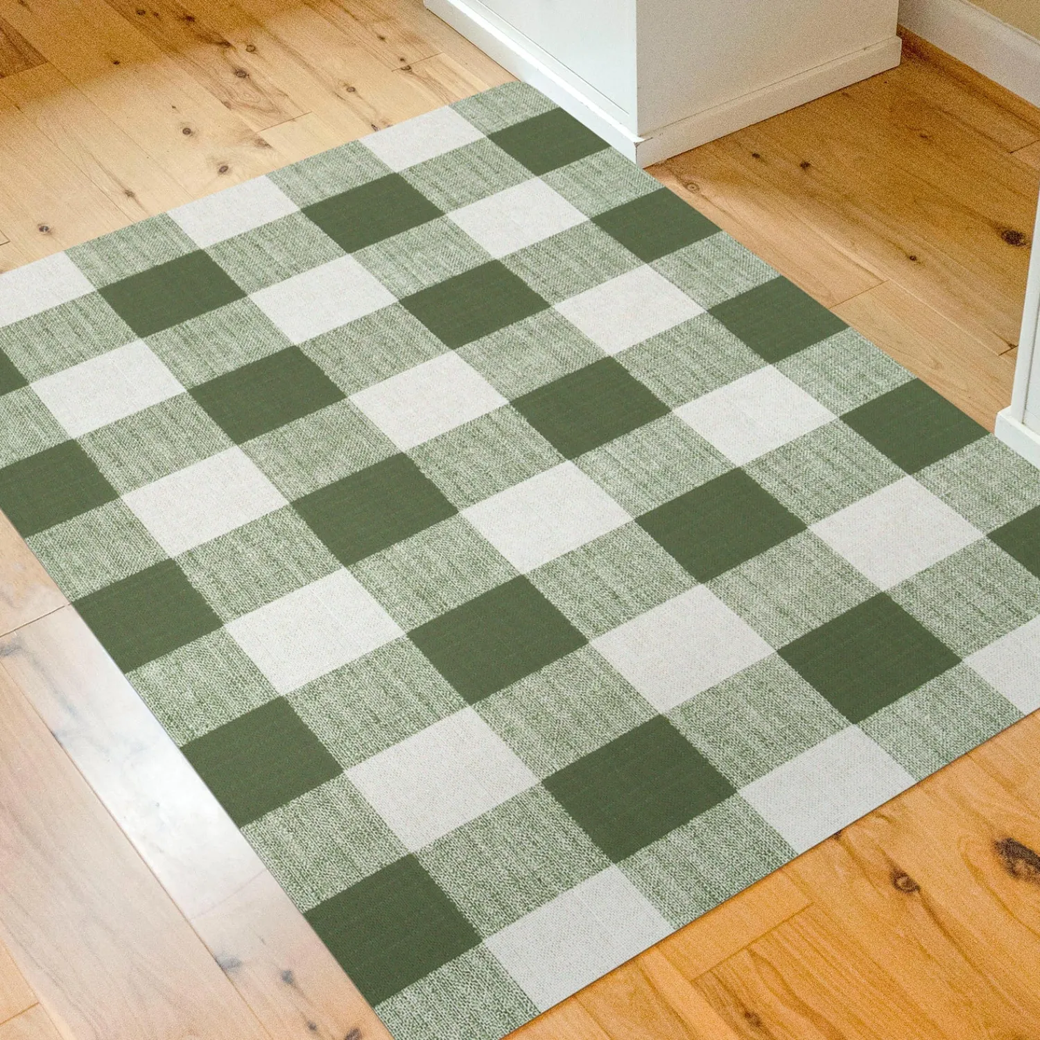 Plow & Hearth Area Rugs>Buffalo Plaid Chair Mat