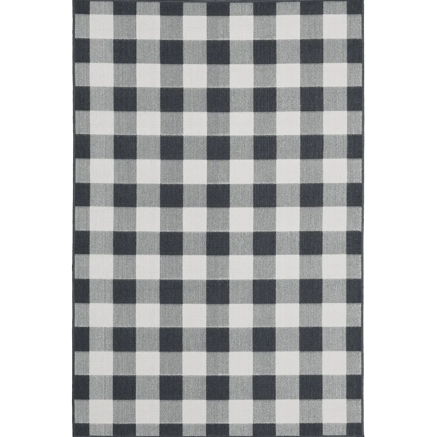 Plow & Hearth Area Rugs>Buffalo Plaid Indoor and Outdoor Polypropylene Rug, 3'7" x 5'6"