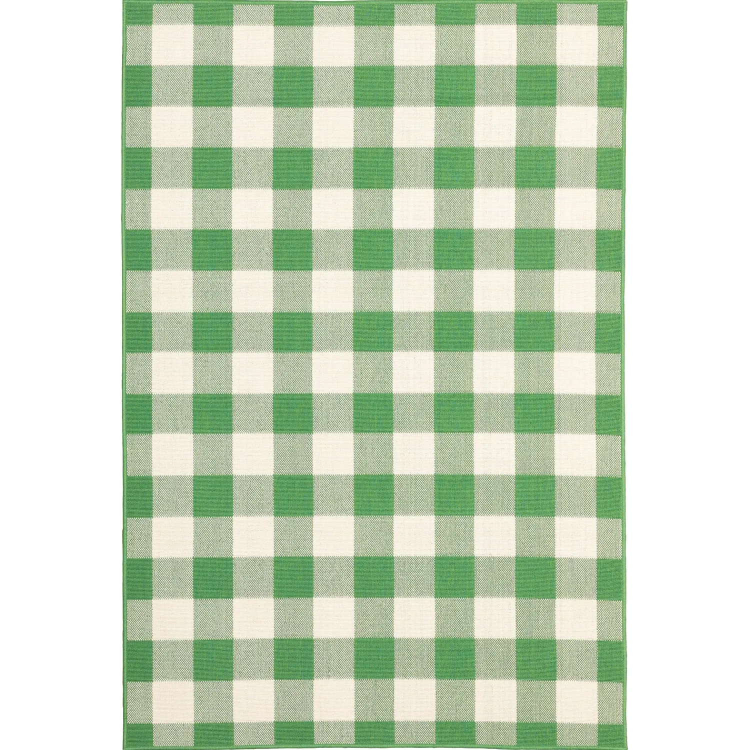 Plow & Hearth Area Rugs>Buffalo Plaid Indoor and Outdoor Polypropylene Rug, 3'7" x 5'6"