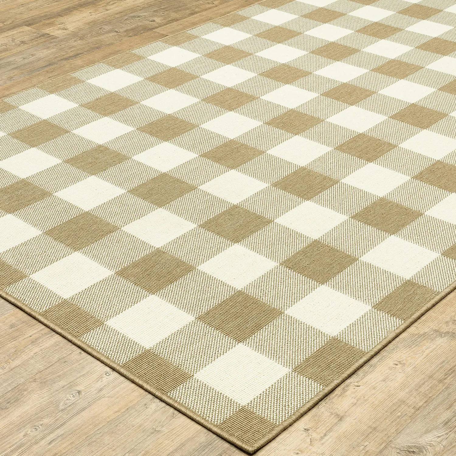 Plow & Hearth Area Rugs>Buffalo Plaid Indoor and Outdoor Polypropylene Rug, 3'7" x 5'6"