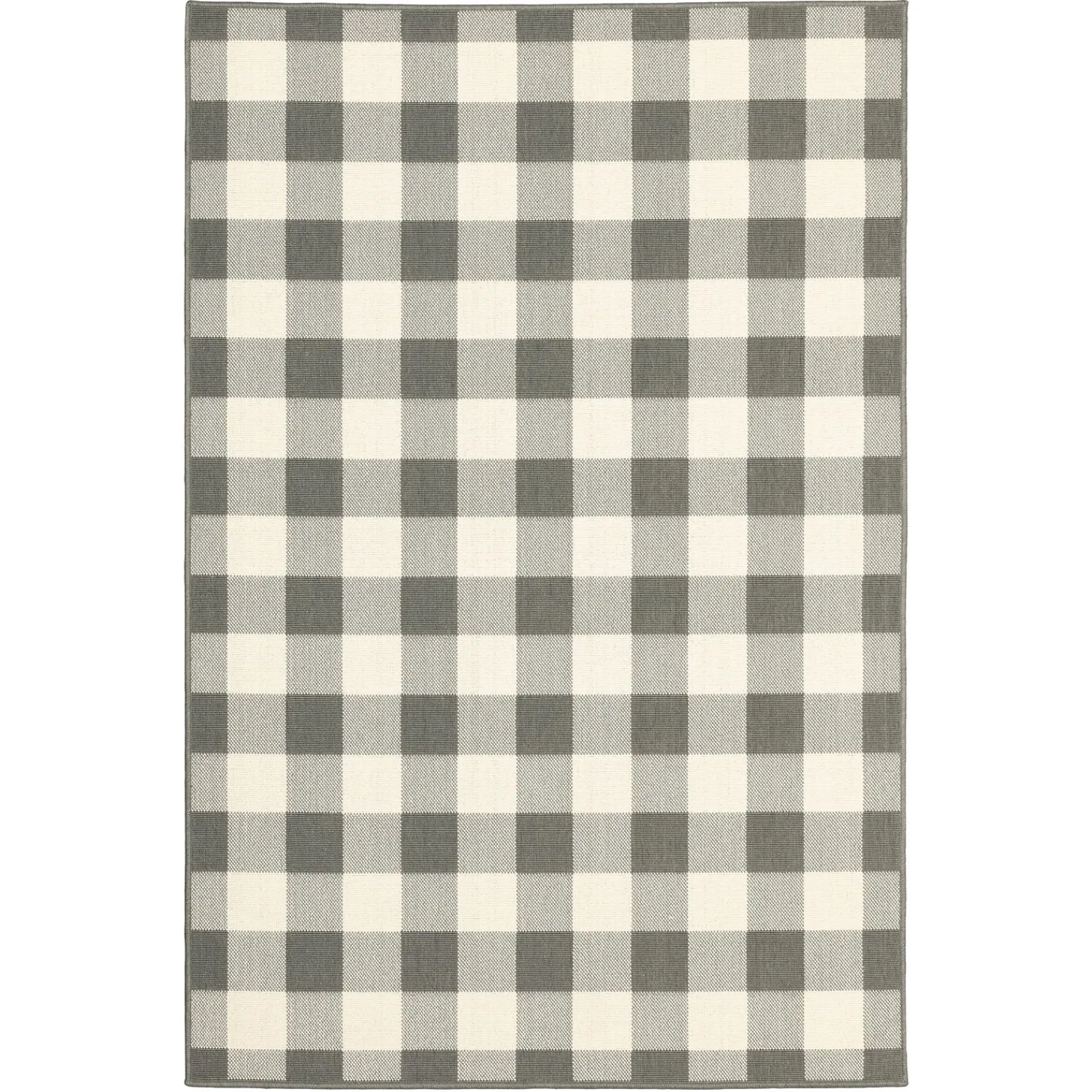 Plow & Hearth Area Rugs>Buffalo Plaid Indoor and Outdoor Polypropylene Rug, 3'7" x 5'6"