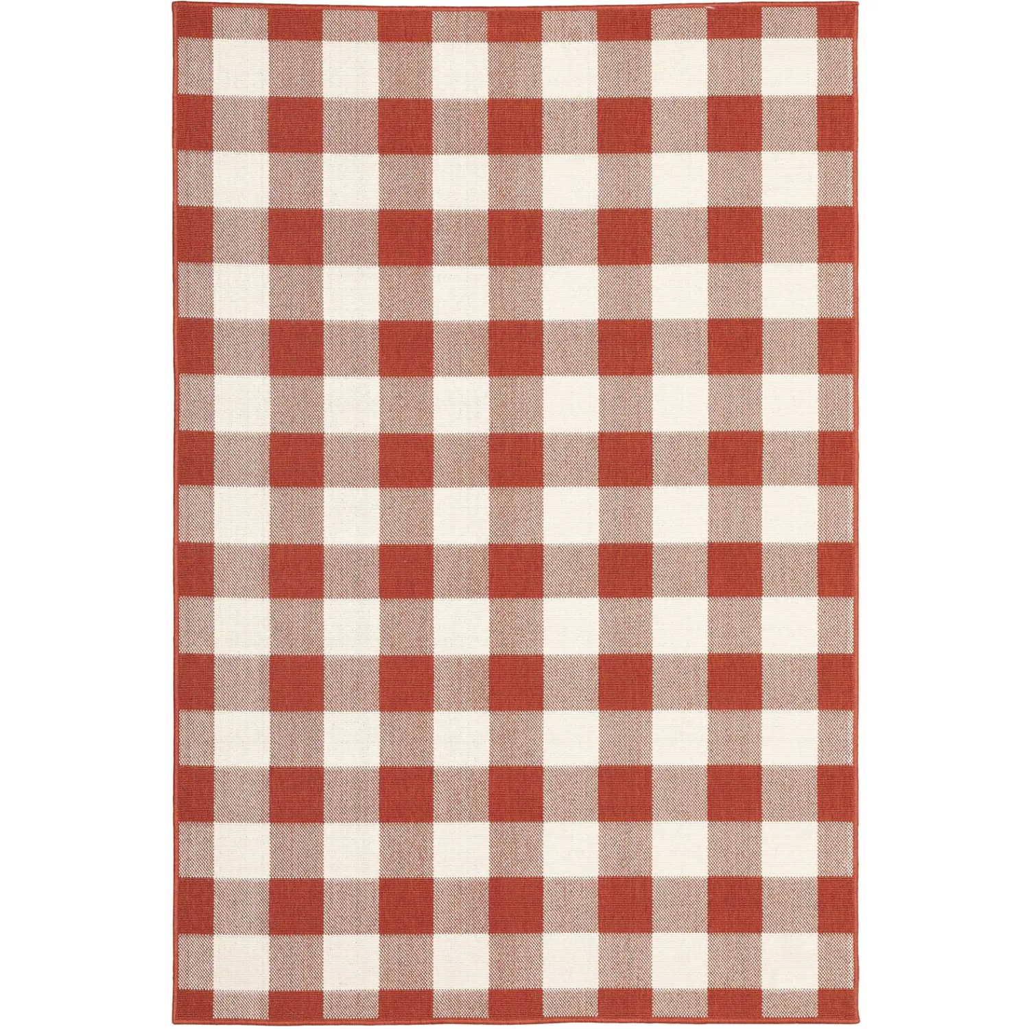 Plow & Hearth Area Rugs>Buffalo Plaid Indoor and Outdoor Polypropylene Rug, 3'7" x 5'6"