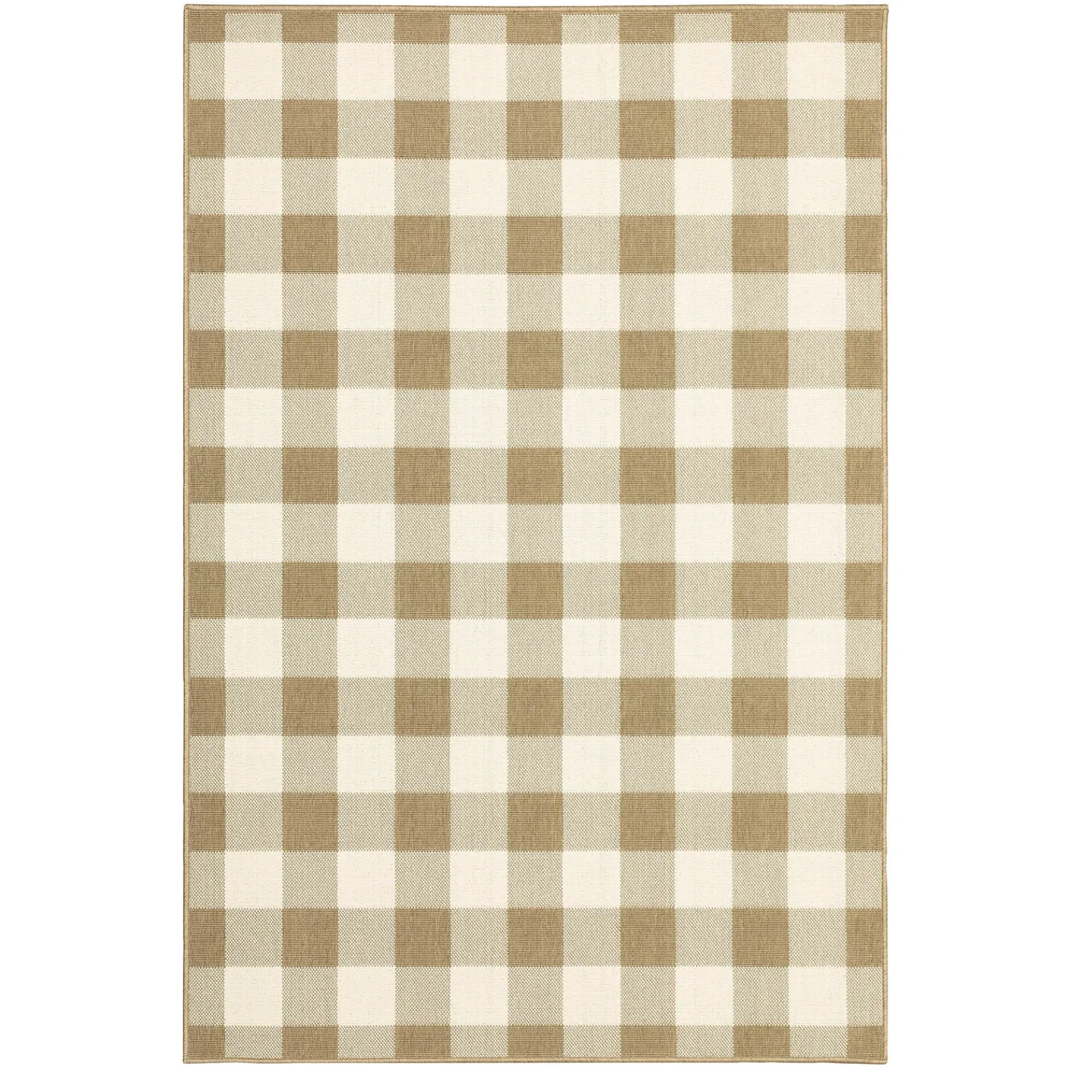 Plow & Hearth Area Rugs>Buffalo Plaid Indoor and Outdoor Polypropylene Rug, 3'7" x 5'6"