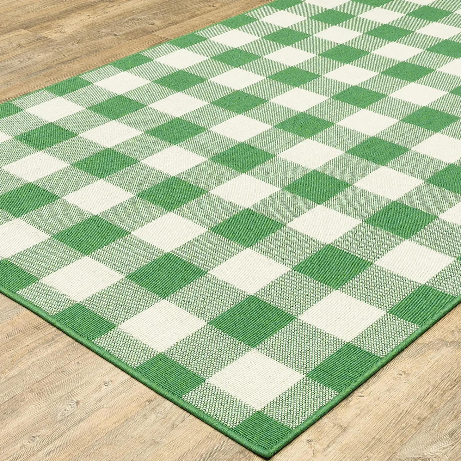 Plow & Hearth Area Rugs>Buffalo Plaid Indoor and Outdoor Polypropylene Rug, 3'7" x 5'6"