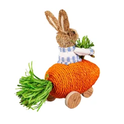 Plow & Hearth Decorative Accents>Bunny in Carrot Car Table Decor Set