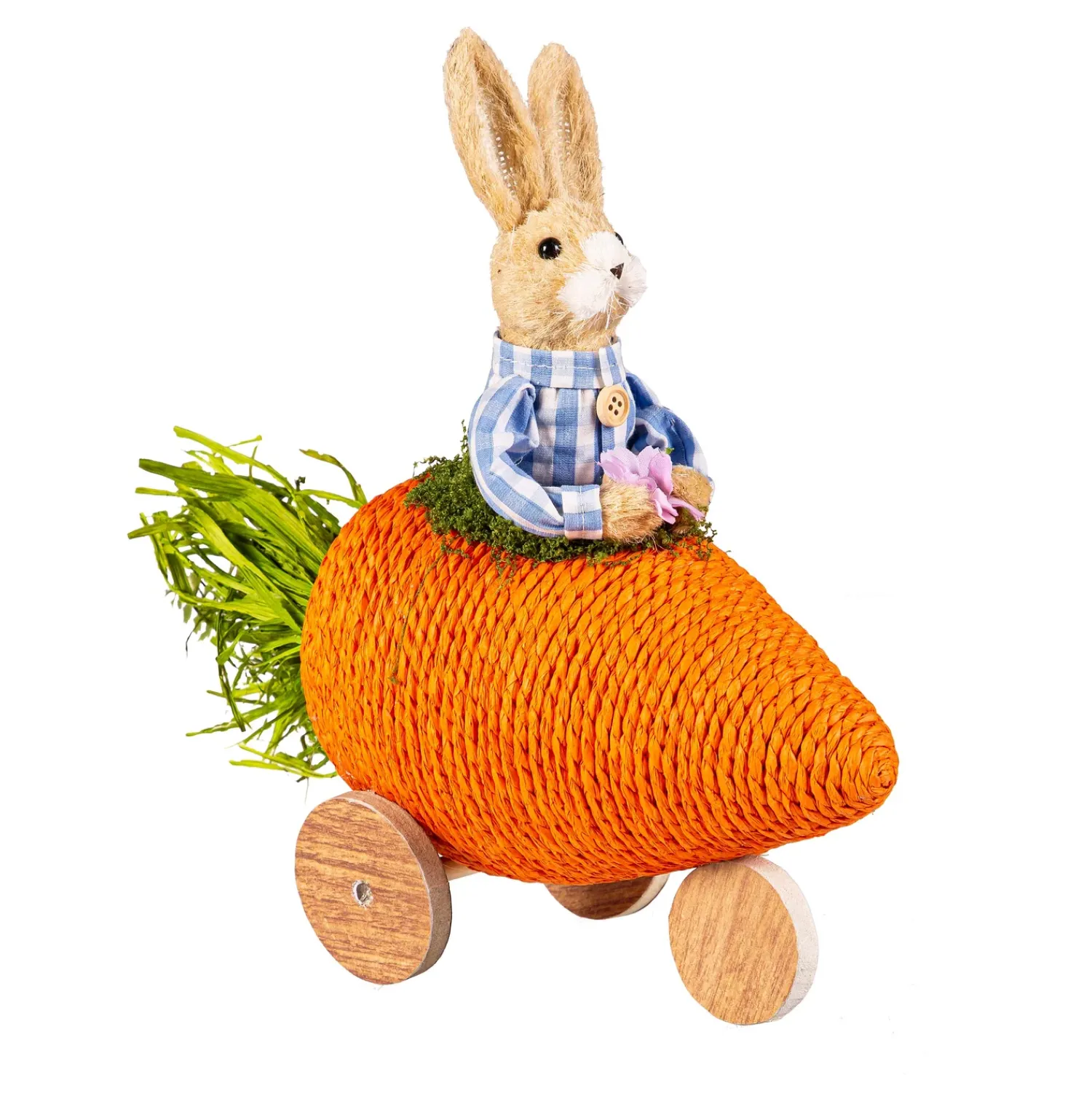 Plow & Hearth Decorative Accents>Bunny in Carrot Car Table Decor Set