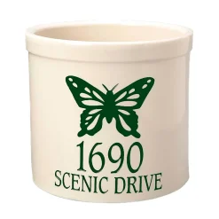 Plow & Hearth Address Signs & Wall Plaques|Planters & Vases>Butterfly Address Crock