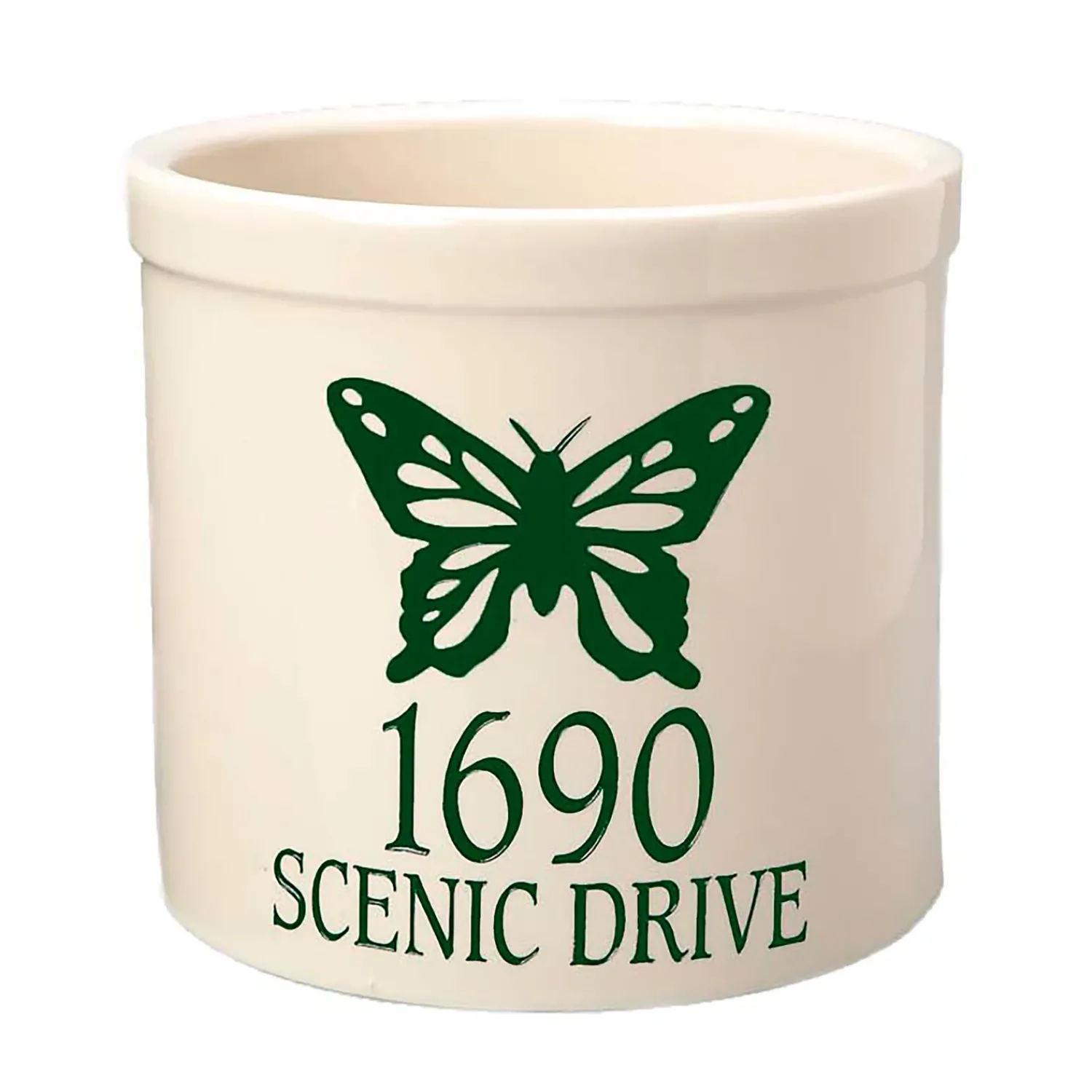 Plow & Hearth Address Signs & Wall Plaques|Planters & Vases>Butterfly Address Crock