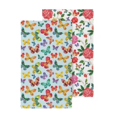 Plow & Hearth Kitchen Linens>Butterfly Toile Quick Dry Kitchen Towel, 18" x 30"