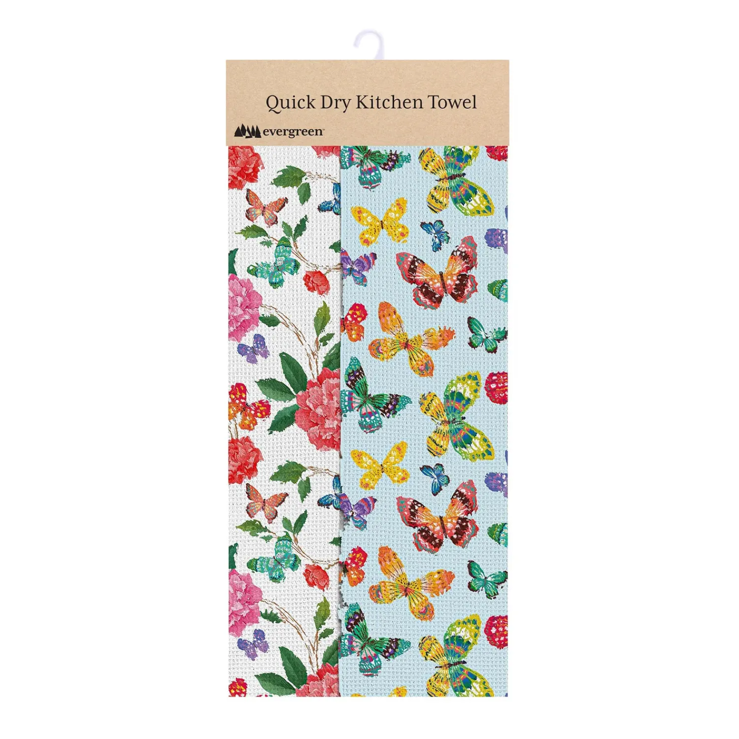 Plow & Hearth Kitchen Linens>Butterfly Toile Quick Dry Kitchen Towel, 18" x 30"
