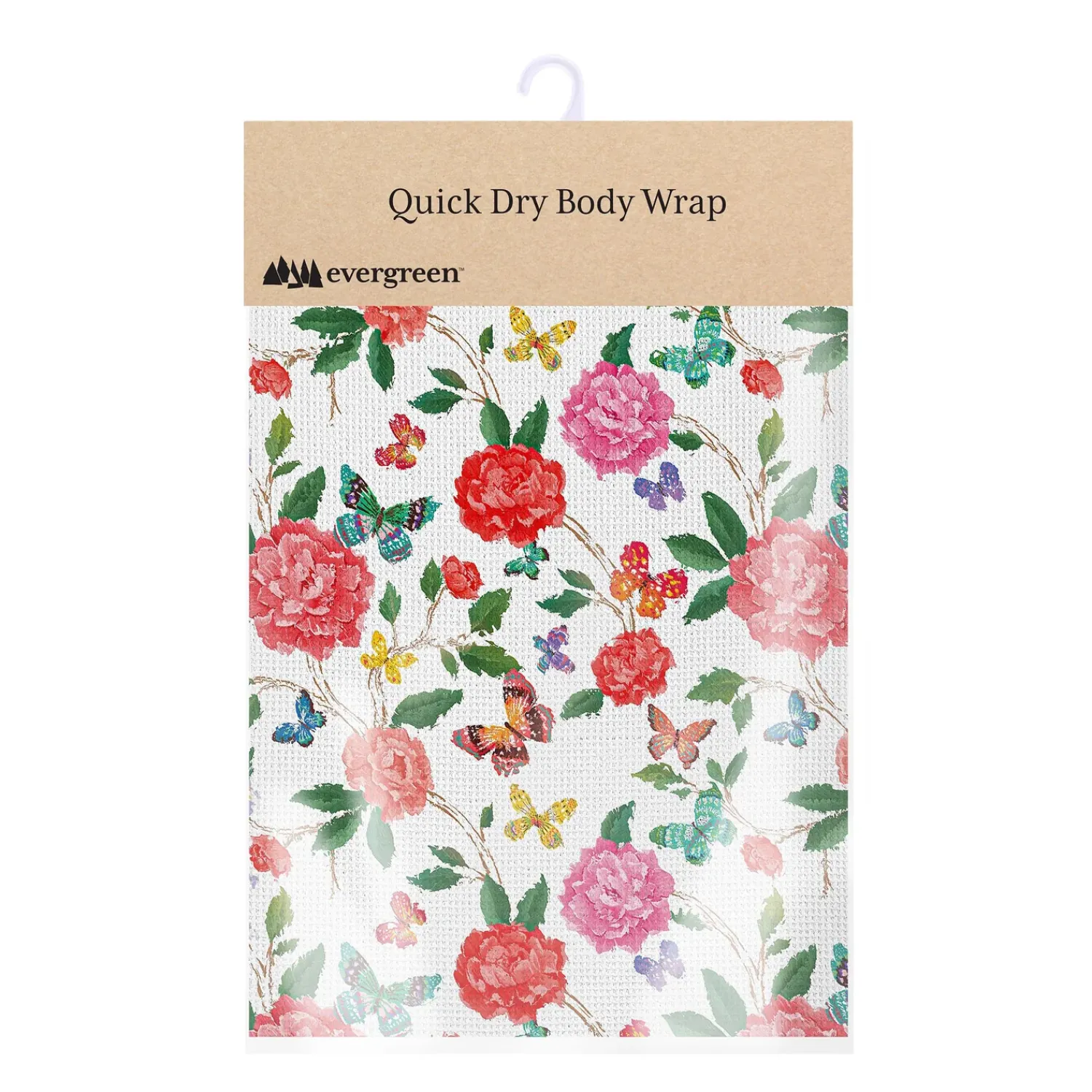 Plow & Hearth Bath Accessories>Butterfly Toile Quick Dry Body Wrap