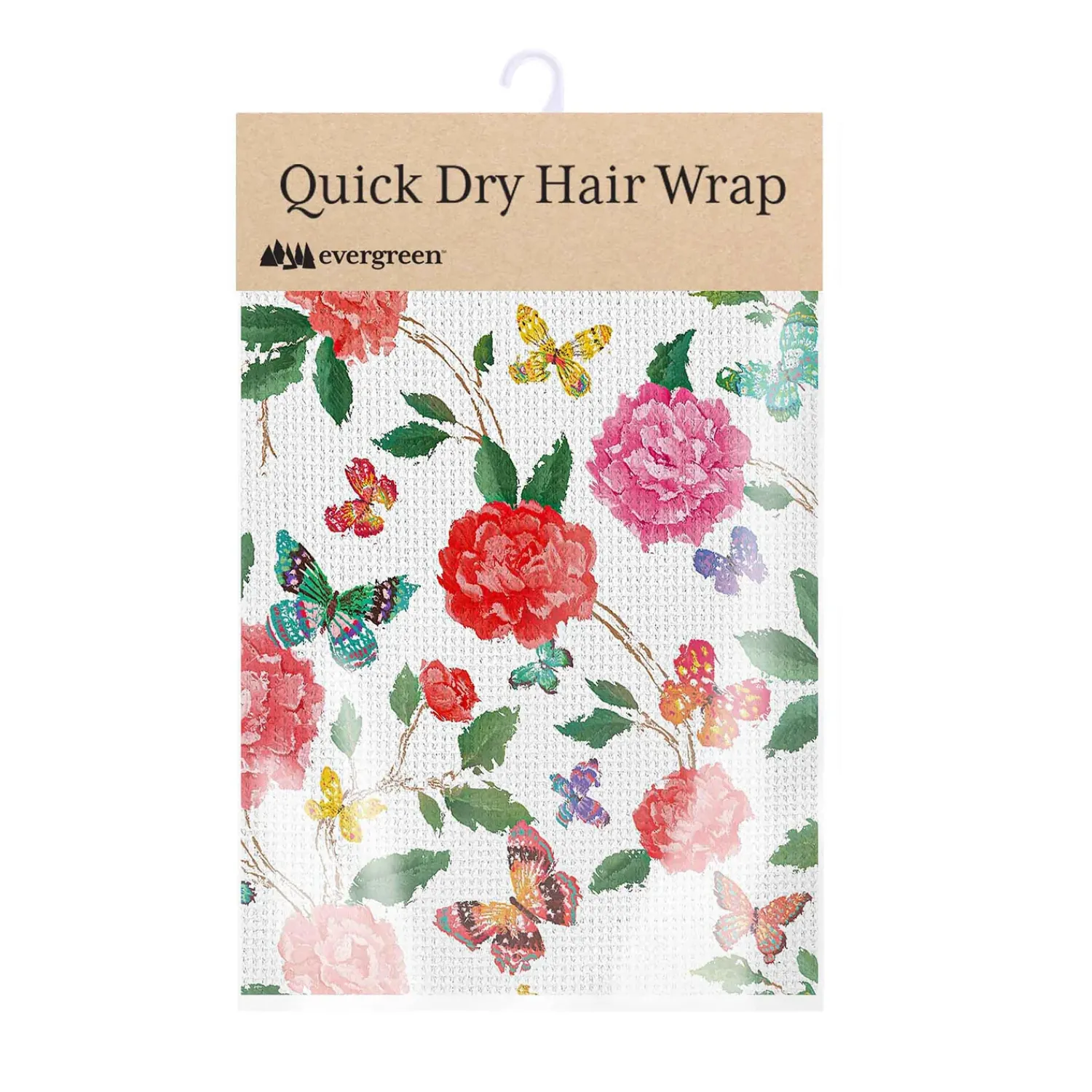 Plow & Hearth Bath Accessories>Butterfly Toile Quick Dry Hair Wrap
