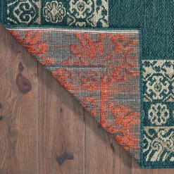 Plow & Hearth Area Rugs>Cambridge Lace Indoor/Outdoor Border Rug, 3'3" x 5' Blue