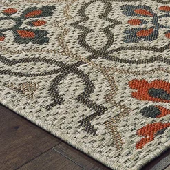 Plow & Hearth Area Rugs>Cambridge Tilework Indoor/Outdoor Rug, 6'7" x 9'2"