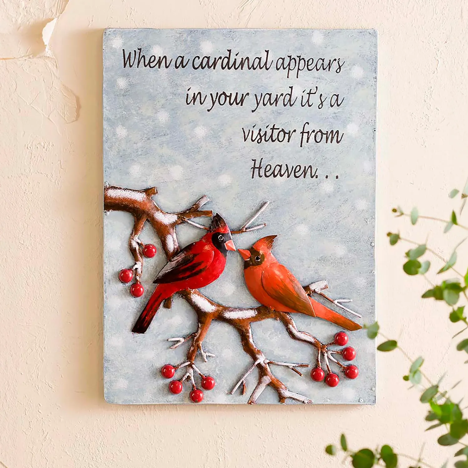 Plow & Hearth Wall Art>CARDINAL WALL ART