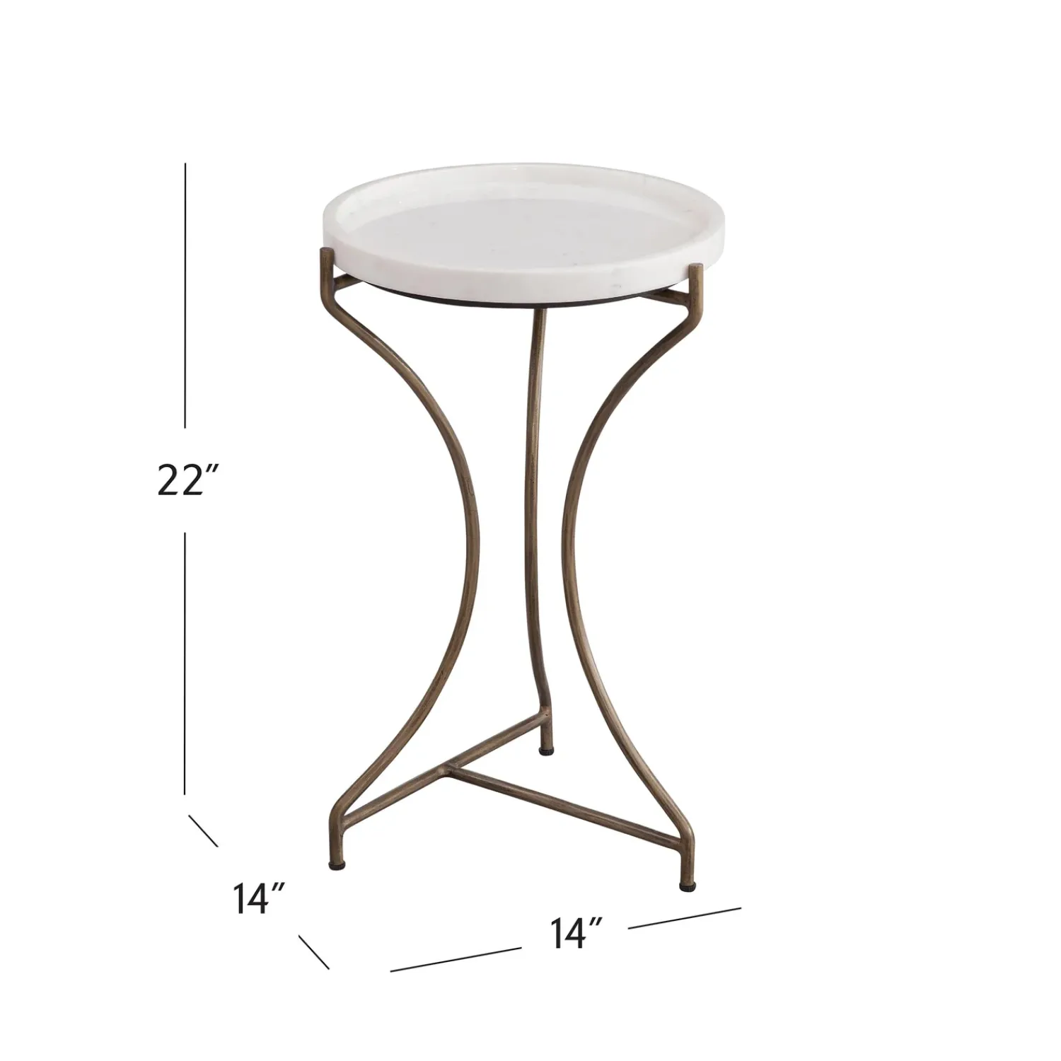 Plow & Hearth Accent Tables>Carissa Marble Accent Table