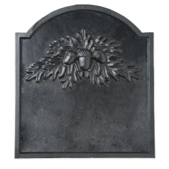 Plow & Hearth Fireplace Grates & Firebacks>Cast Iron Fireback with Oak Leaf Design