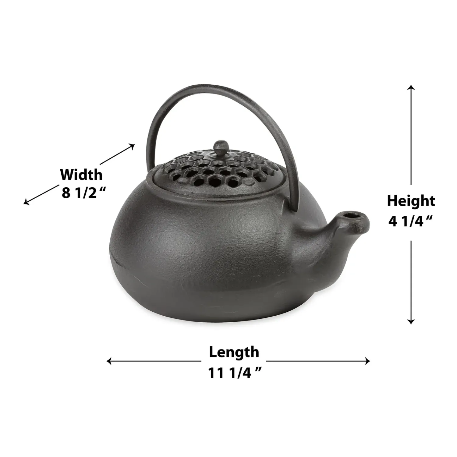 Plow & Hearth Woodstove Steamers>Cast Iron Wood Stove Kettle Steamer with Lattice Design Black