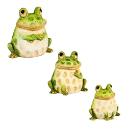 Plow & Hearth Garden Statues>Ceramic Frog Family Statue, Set of 3, 7"H
