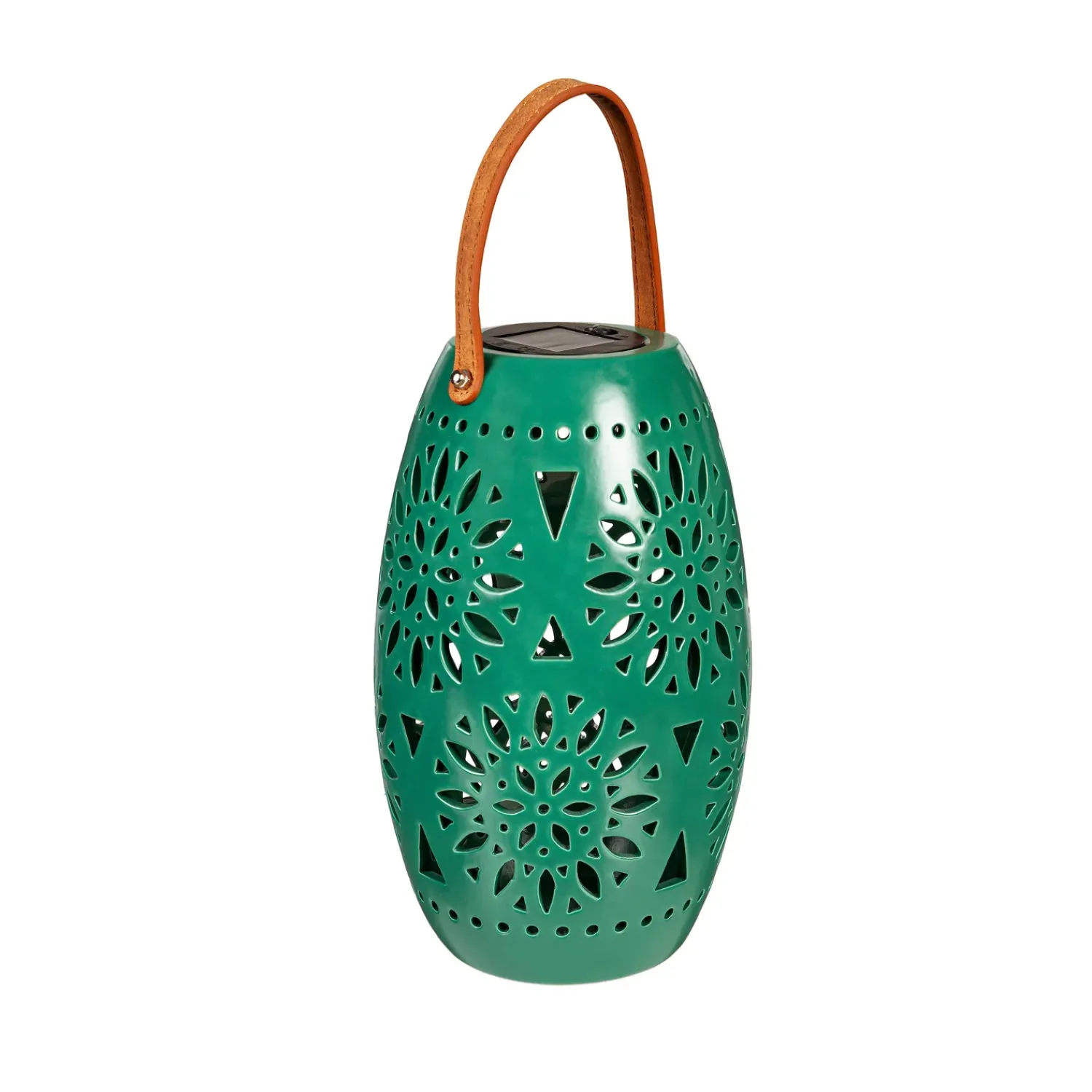 Plow & Hearth Solar Accents|Outdoor Lamps>Ceramic Starburst Cut Out Solar Lantern