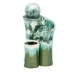 Plow & Hearth Outdoor Fountains>Ceramic Water Fountain, Green