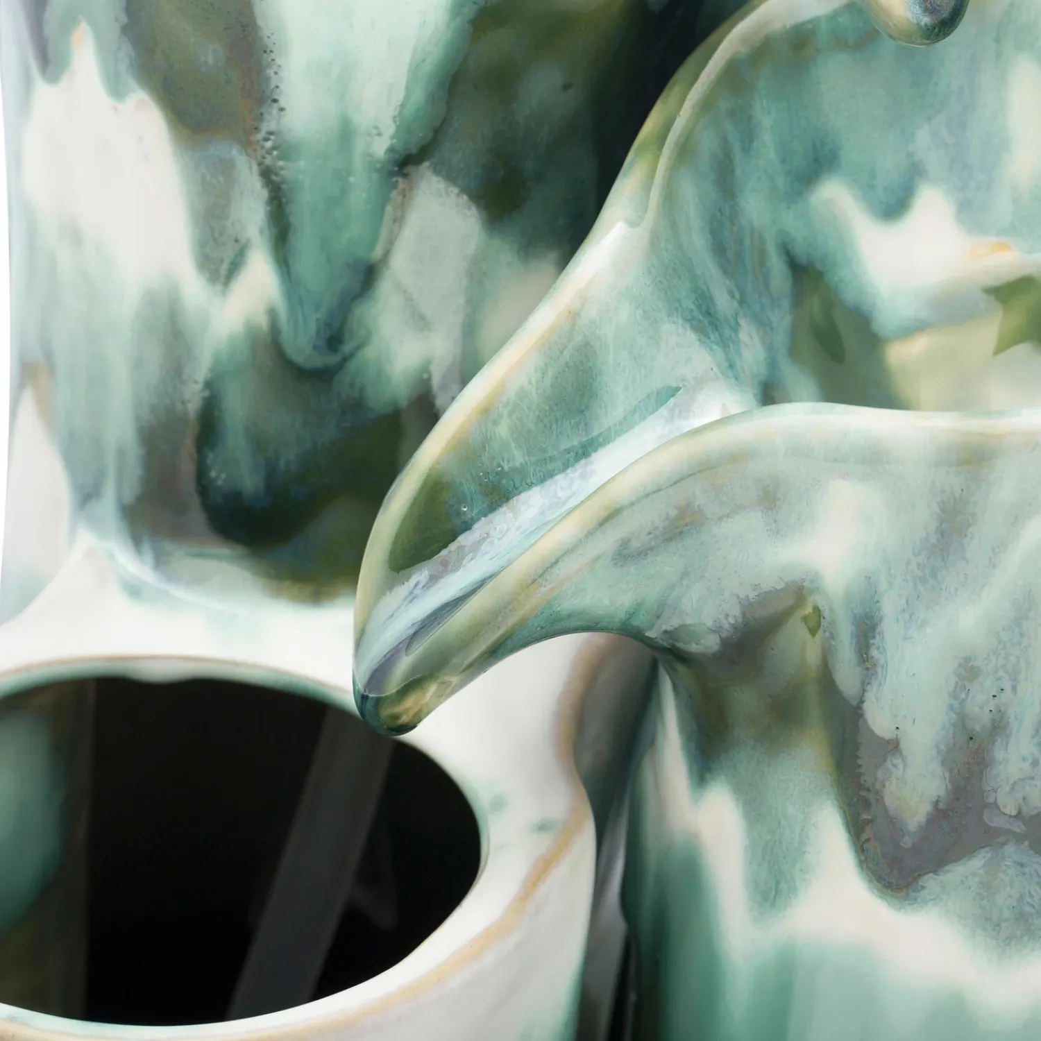 Plow & Hearth Outdoor Fountains>Ceramic Water Fountain, Green